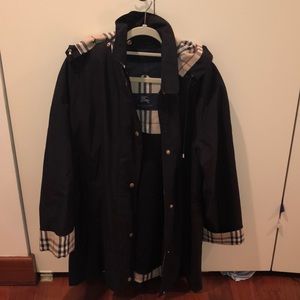 burberry black rain jacket